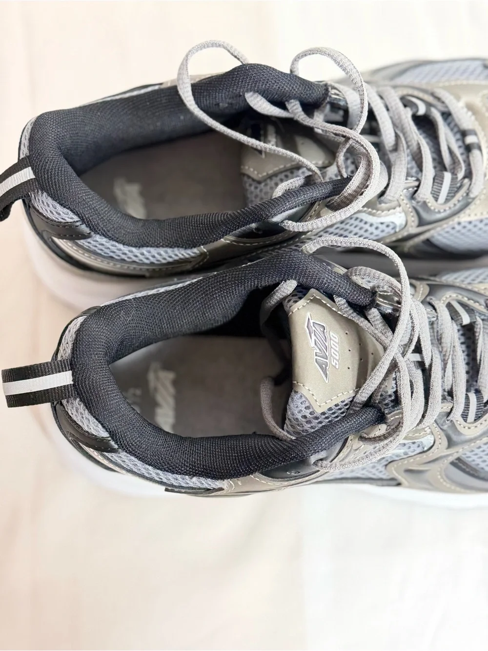 Avia Men's Gray and Black Mesh Athletic Trainers